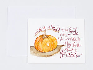 Notecards- "Give Thanks To The Lord"