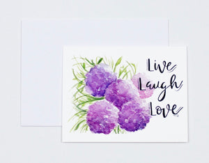 Notecards- "Live Laugh Love"