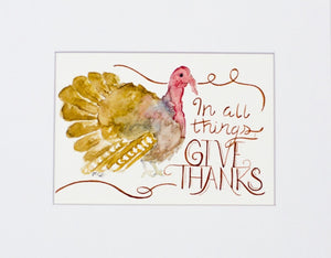 Print- "In All Things Give Thanks"
