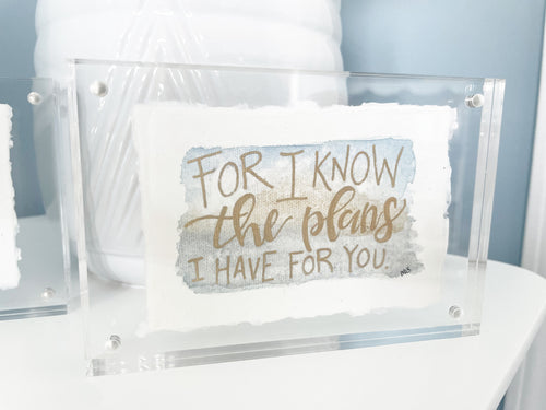 Acrylic Frame with Watercolor Quote- 4x6