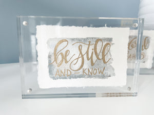 Acrylic Frame with Watercolor Quote- 4x6
