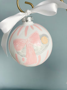 Baby Girl Ornament (Standard size)-Pink Swaddle